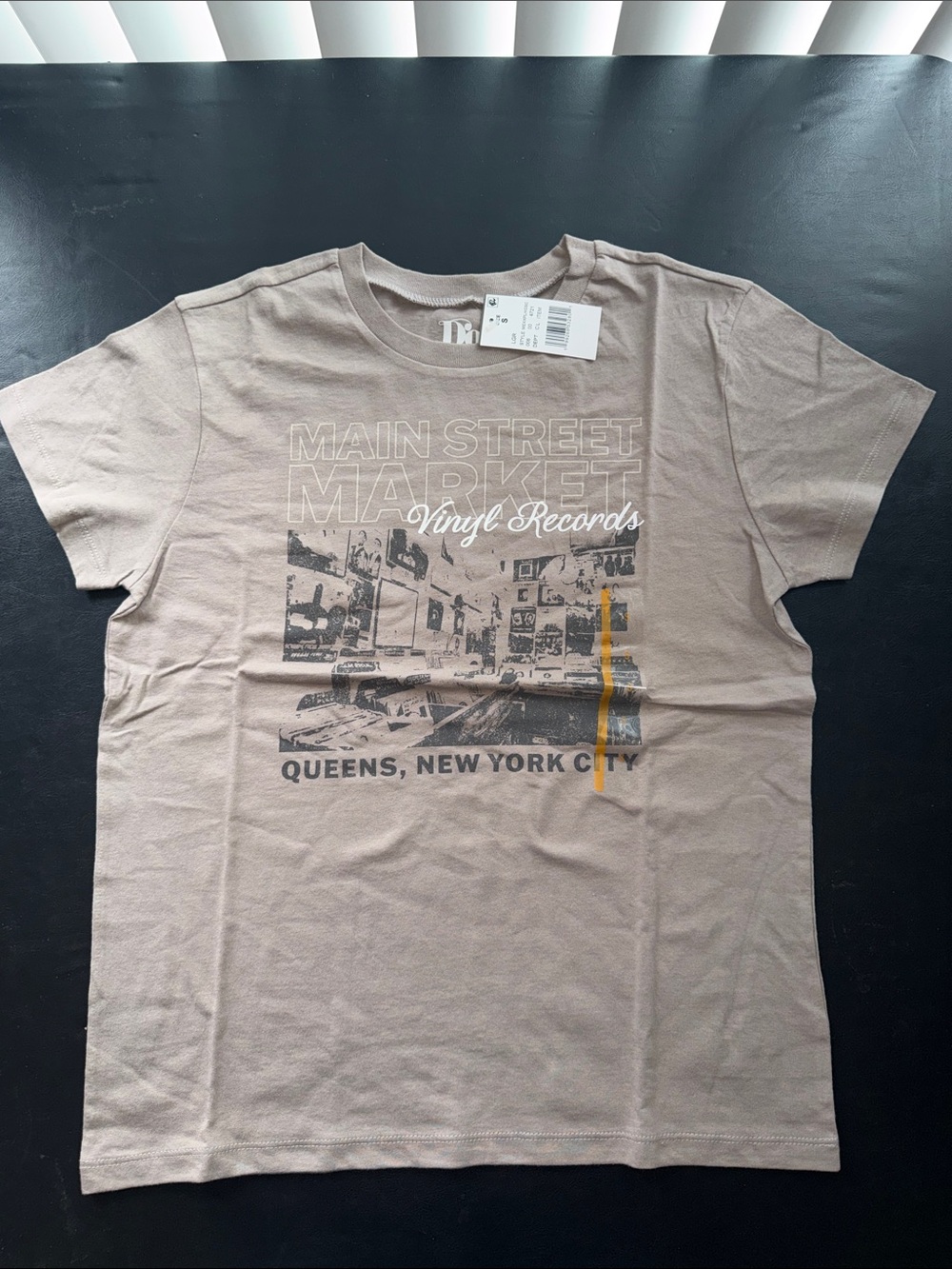 Taupe 'Main Street Market Vinyl Records' Graphic Tee - NWT